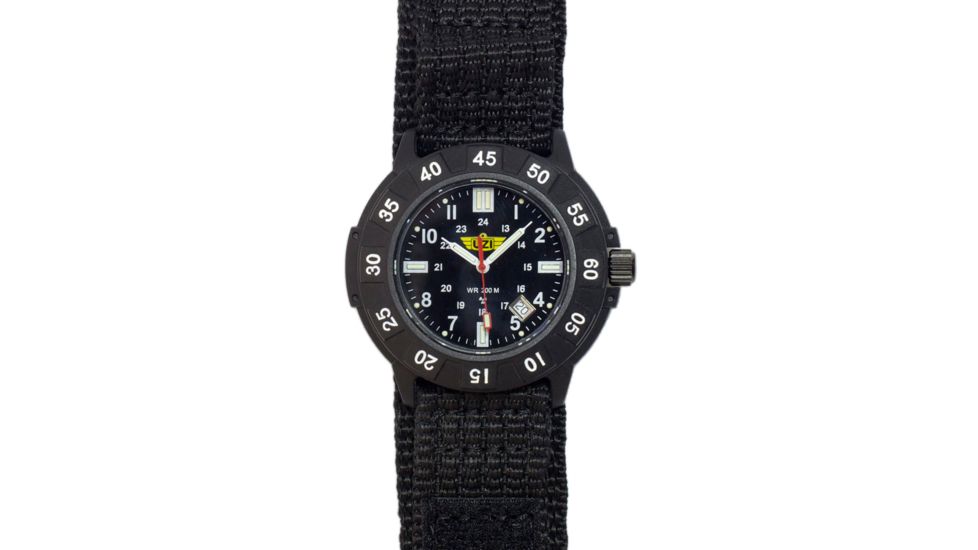 Uzi The Protector Tritium H3 Watch - Black Dial, Nylon Strap Uzi-001-N Uzi-001-N Uzi-001-N