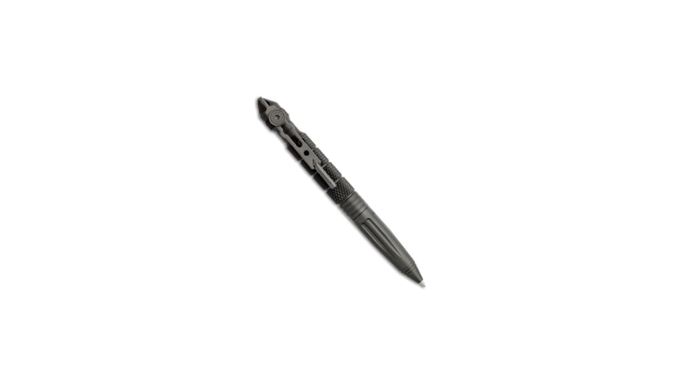 Uzi UZI Tactical Defender Pen 4 w/ Breaker Tip &amp; Hand Cuff Key Clip Gray TACPEN-4, Gray, adult, BHQ-15057