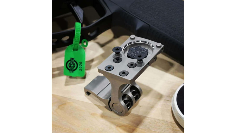 Valhalla Tactical Ruhk Adjustable Offset Mount for RMR/Holosun, Absolute Co-Witness, Raw Titanium, VLT-RUKHAC-RM-RT