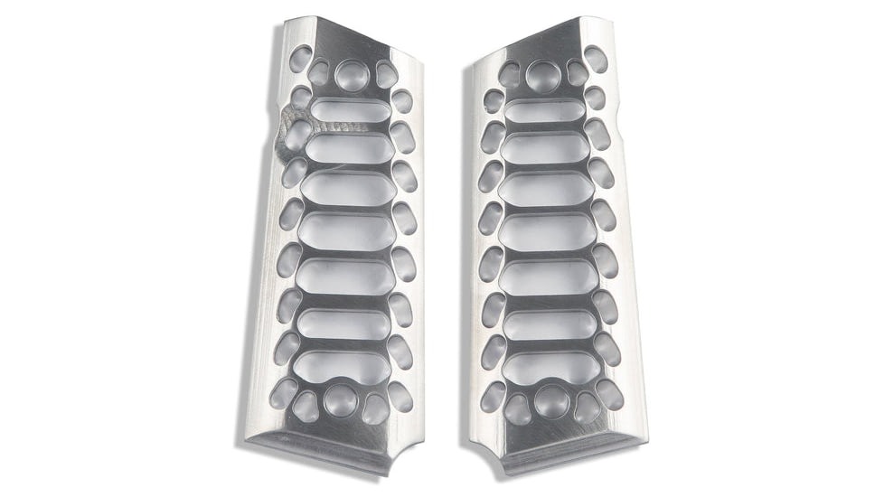Valkyrie Dynamics Cobra Skeleton Officers1911 Grips, Brushed, Compact/Officers, 714270116186-1747
