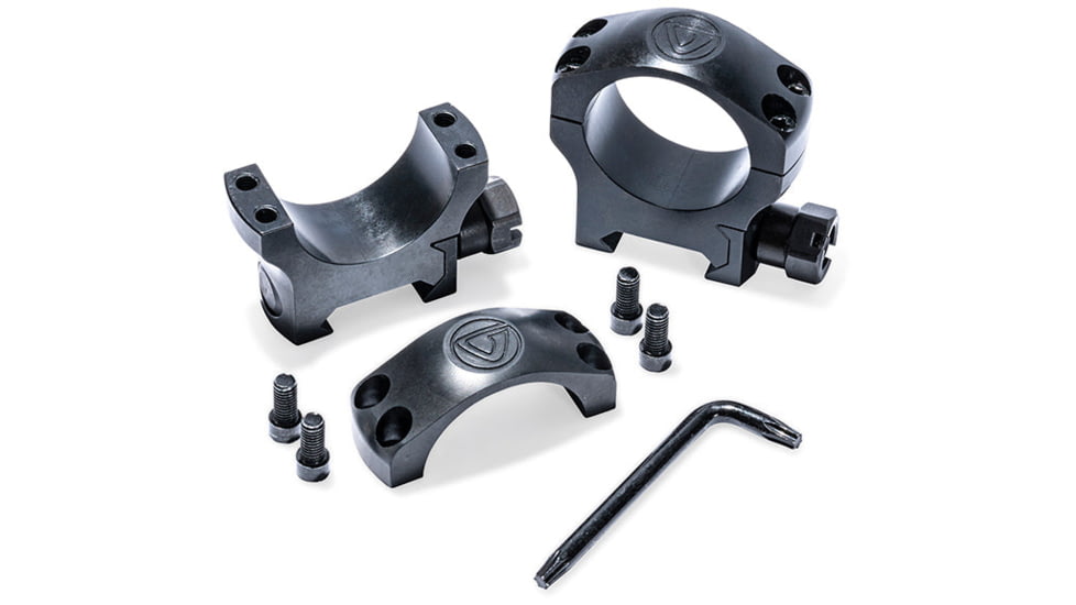 Vanguard Precision Steel Rings, High Picatinny Base, 30mm, Rings 30MM High P