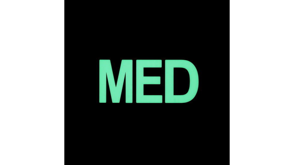 Vanquest Gear MED Medical Glow In The Dark Patch, Red, Small, 9ZMEDI-175-RD-GITD