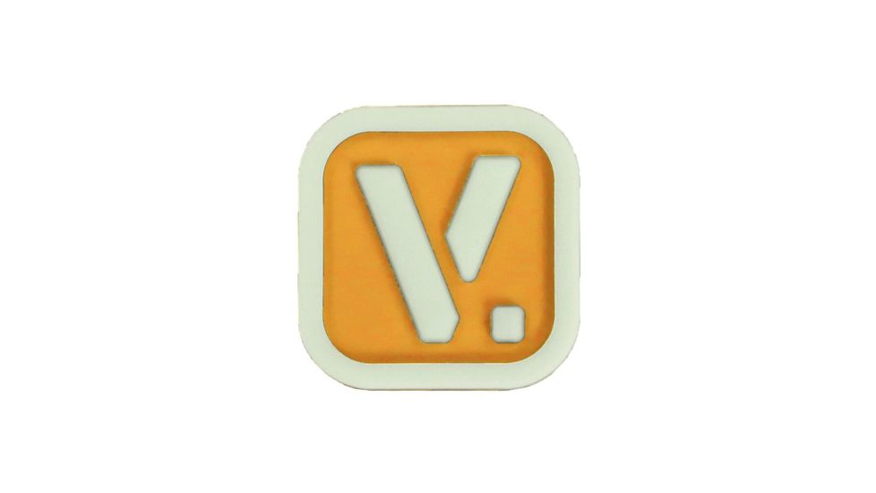 Vanquest Gear Vanquest V Logo - Glow In The Dark Patch, Orange, 9ZVQSQ-088-OR-GITD