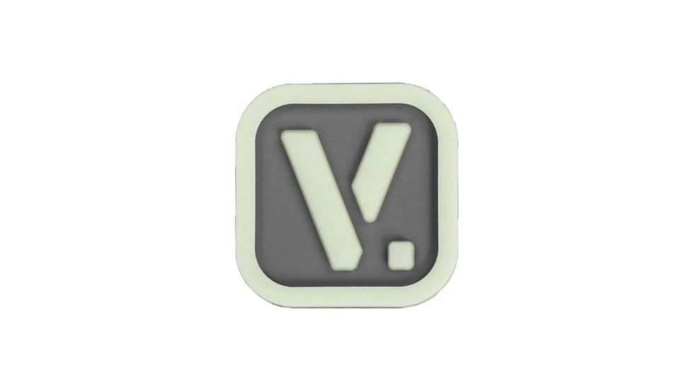 Vanquest Gear Vanquest V Logo - Glow In The Dark Patch, Wolf Gray, 9ZVQSQ-088-WG-GITD