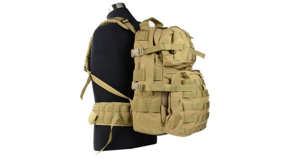 J-Tech Gear D-2 A+ Assault Backpack, Coyote Tan PA01-0502-0A CM