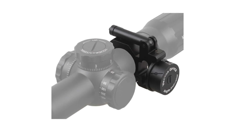 Vector Optics ACD Angle Indicating Mount Ring, 30mm/ 1in Tube, 6063-T6, Matte, w/ Bubble Level, Black, SCACD-11