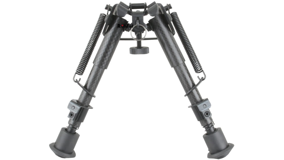RokStad Carbon Fiber Spring Bipod, 6-9in, Black, RSCFP-06