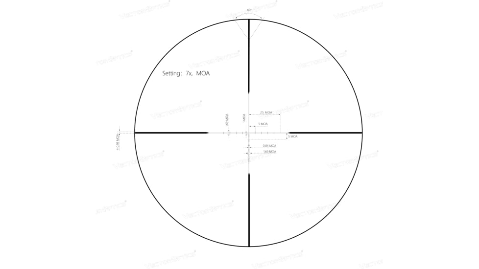 Vector Optics Matiz MOA Rifle Scope, 2-7x32mm, 25.4mm Tube, VOW-MOA Reticle, Green, SCOM-33