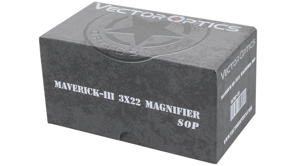 Vector Optics Maverick-III Red Dot Sight Magnifier, 3x22mm, FDE Rubber Armed, Black, SCMF-32