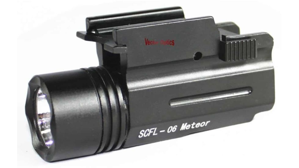 Vector Optics Meteor 1 x CR123 CREE Q5 LED Pistol Light, 180-200 Lumens, 6061-T6, Titanium Black, SCFL-06