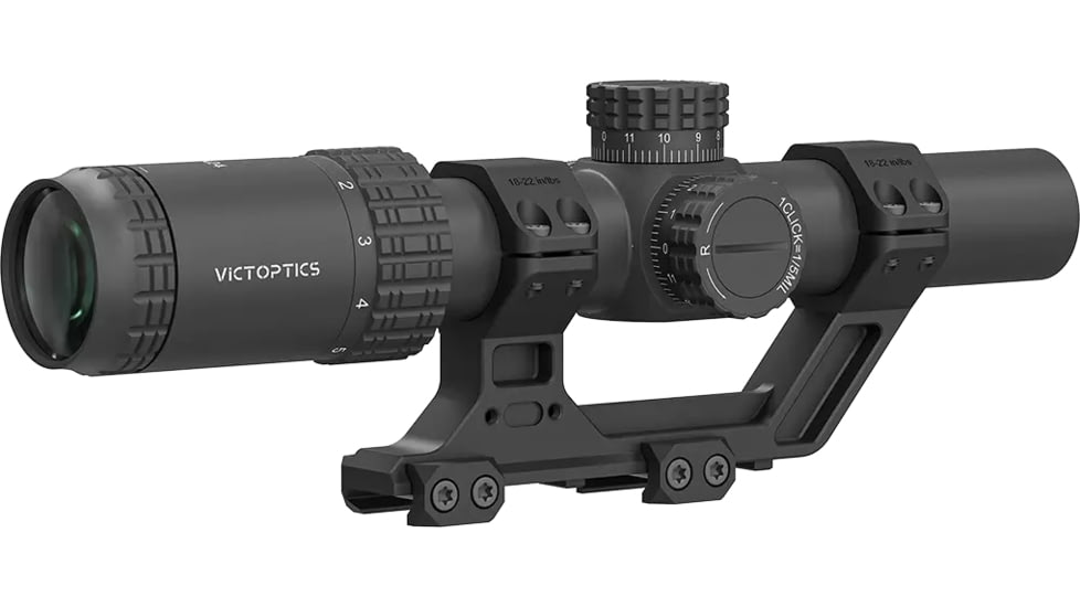 Vector Optics VictOptics S6 1-6x24 LPVO Rifle Scope w/ 1-Piece Extreme High Picatinny AR Mount Kit, Second Focal Plane