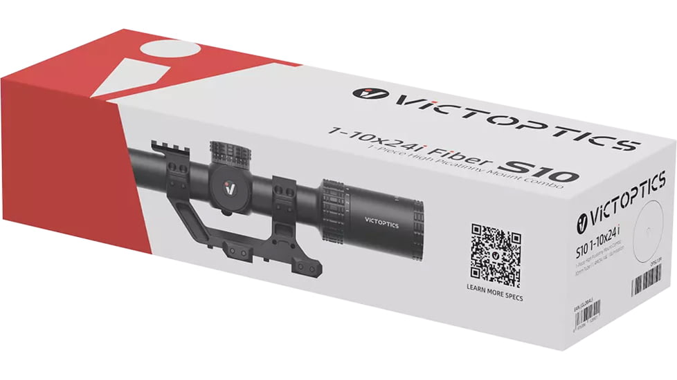 Vector Optics VictOptics S10 1-10x24 30mm Tube LPVO Rifle Scope w/ 1-Piece Extreme High Picatinny AR Mount Kit, Second Focal Palne