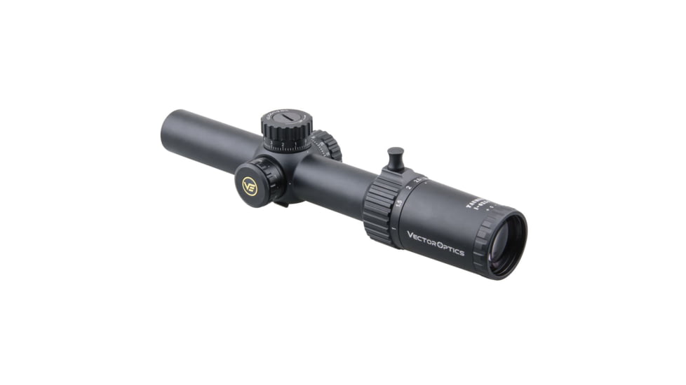 Vector Optics Taurus Rifle Scope, 1-6x24mm, First Focal Plane, 30mm Tube, VTC-CMIL Illuminated Reticle, 6061-T6, Black, SCFF-27