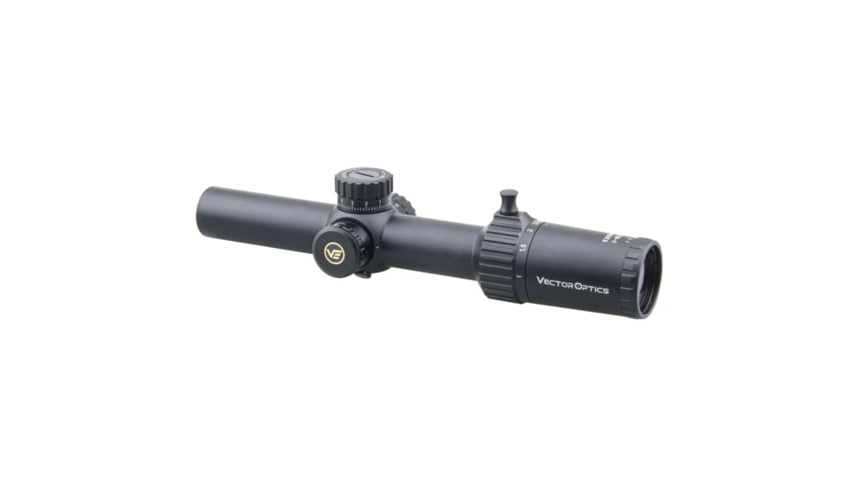 Vector Optics Taurus Rifle Scope, 1-6x24mm, First Focal Plane, 30mm Tube, VTC-CMIL Illuminated Reticle, 6061-T6, Black, SCFF-27