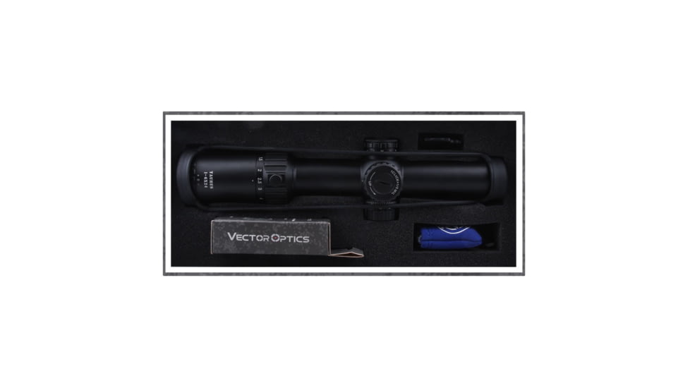 Vector Optics Taurus Rifle Scope, 1-6x24mm, First Focal Plane, 30mm Tube, VTC-CMIL Illuminated Reticle, 6061-T6, Black, SCFF-27