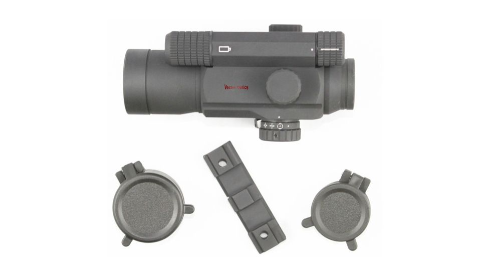 Vector Optics Tempest 1x35mm Red Dot Sight, 4 Types 11 Levels Red Reticle, Black, SCRD-07