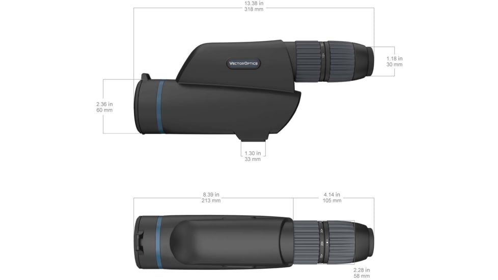 Vector Optics Continental 12-40x60 ED Spotting Scope, First Focal Plane