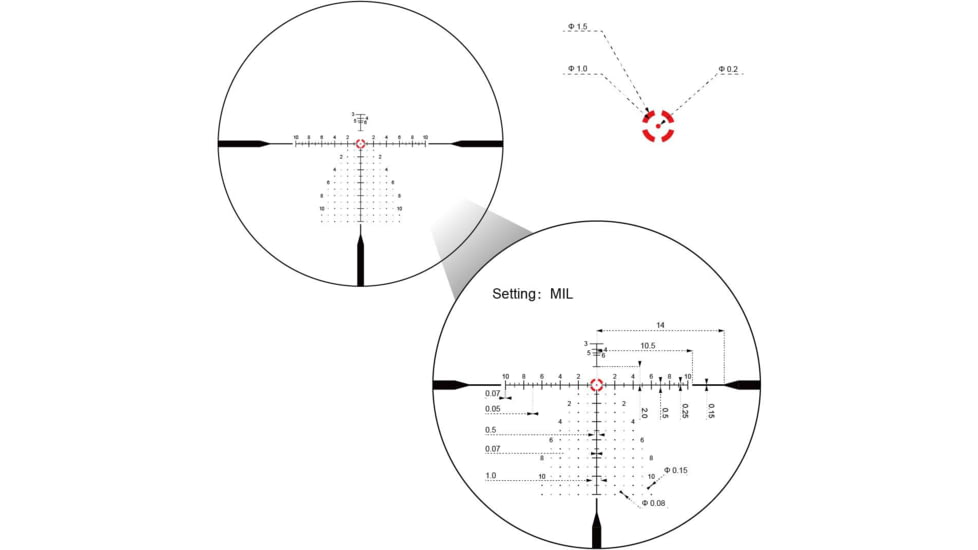Vector Optics Continental x10 1-10x28 34mm Tube ED RAR-C Rifle Scope, First Focal Plane