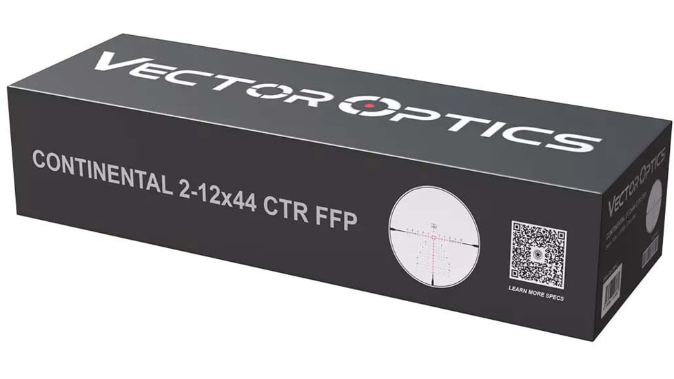 Vector Optics Continental X6 2-12x44 34 mm Tube CTR Rifle Scope, First Focal Plane