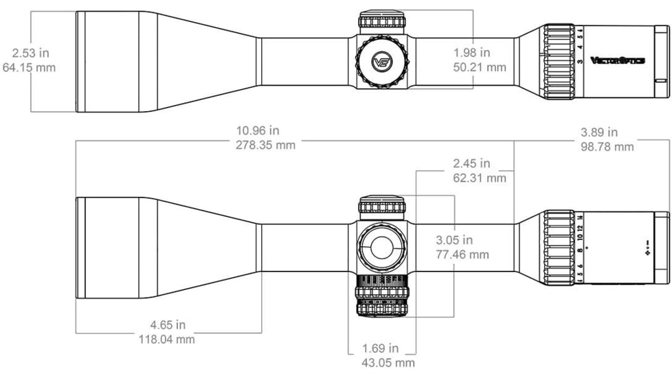 Vector Optics Continental x8 3-24x56 30mm Tube Hunting Rifle Scope, Second Focal Plane