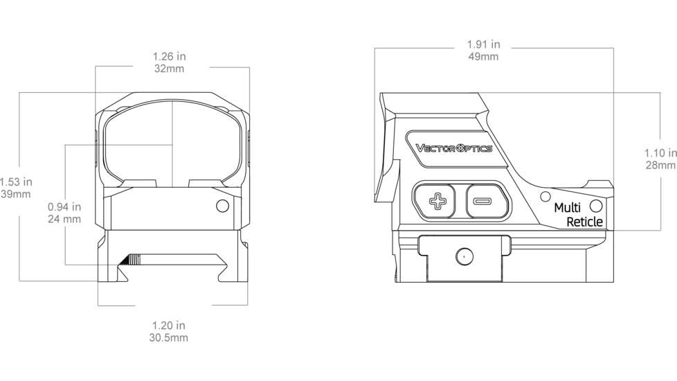Vector Optics Frenzy-X 1x19x28 GenII Titanium Red Dot Sight