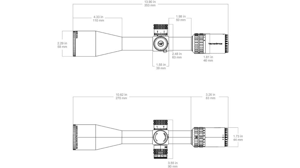Vector Optics Orion Pro MAX 6-24x50 30 mm Tube HD Rifle Scope, Second Focal Plane