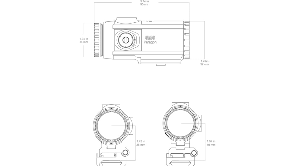 Vector Optics Paragon 5x30 Magnifier Micro