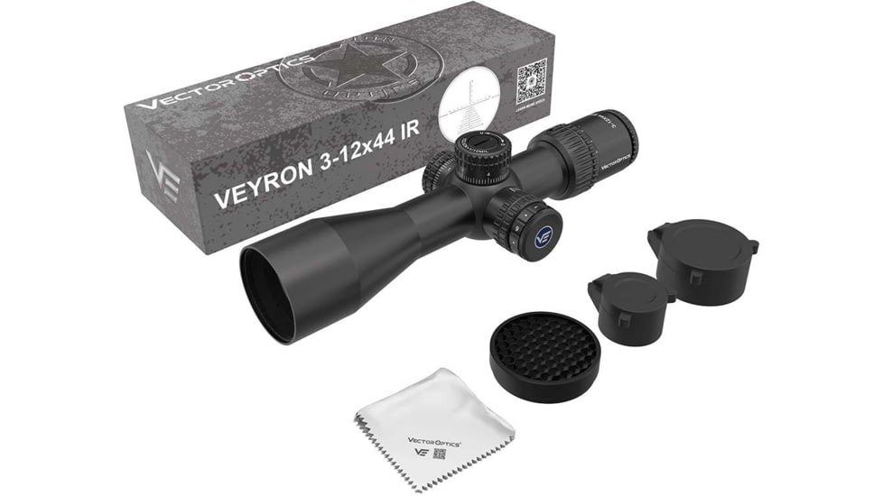 Vector Optics Veyron 3-12x44mm 30mm Tube Rifle Scope, Second Focal Plane