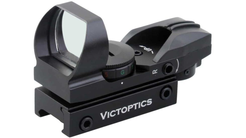VictOptics Red Dot Sight, 1x, 23x34mm Objective Window, 4 Reticles, 6061-T6, Black, RDSL04