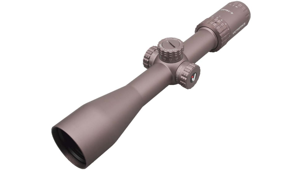 Vector Optics Victoptics S4 Rifle Scope, 4-16x44mm, 30mm Tube, FFP, MDL Wire Reticle, Coyote FDE, Black, OPSL26