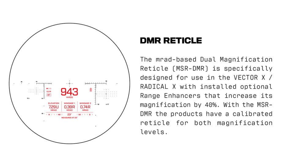 VECTRONIX SHOOTING SOLUTIONS Radical X 10x42mm Binocular, MSR-DMR Reticle, 918811-DIST