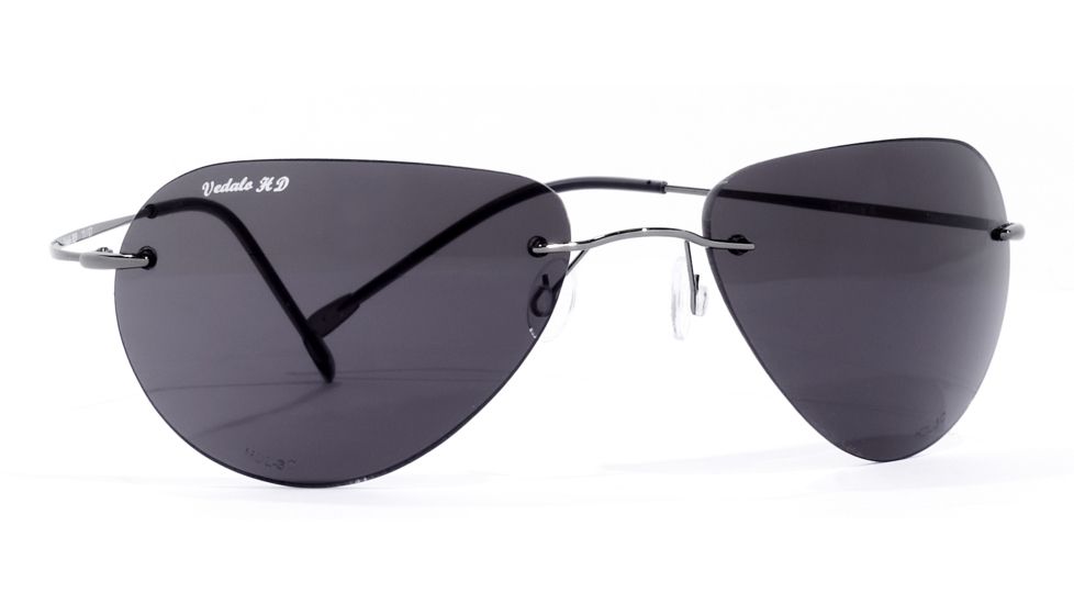VedaloHD Carbone Series Signature Line Small Aviator Style Sunglasses, Gunmetal 2261