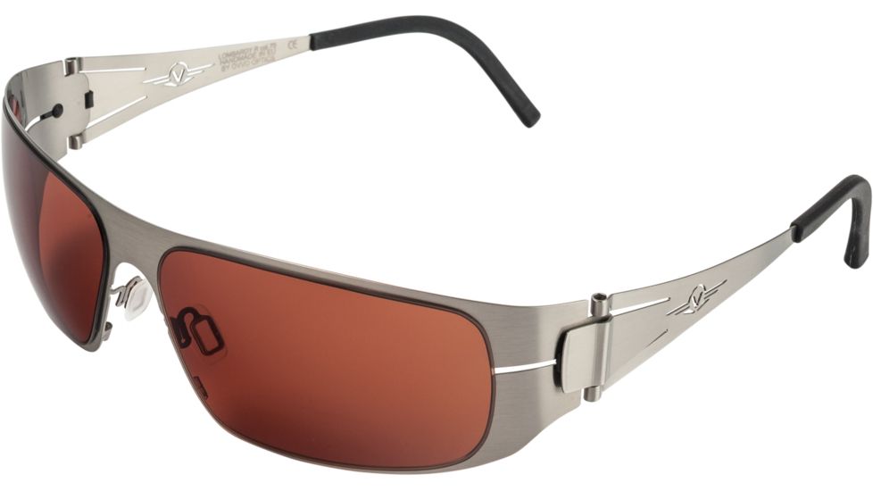 VedaloHD Lombardy Sunglasses - Silver Frame, Copper Rose Lenses 8080