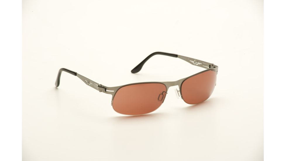 VedaloHD Palermo Sunglasses - Silver Frame, Copper Rose Lenses 8076