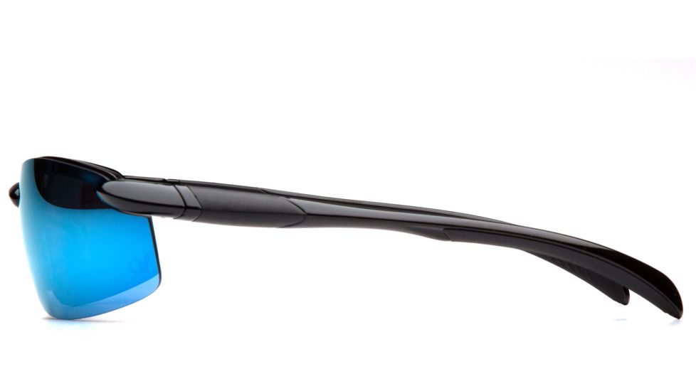 Venture Gear Waverton Safety Glasses w/Ice Blue Mirror Lens, Black, VGSB1165DB