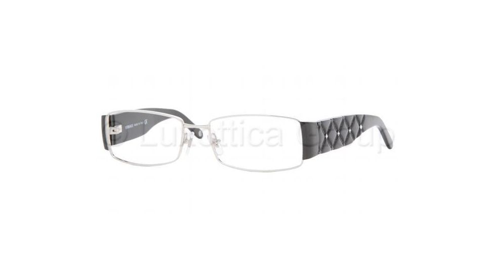 Versace VE 1153B Eyeglasses Styles - Silver Frame w/Non-Rx 51 mm Diameter Lenses, 1000-5116