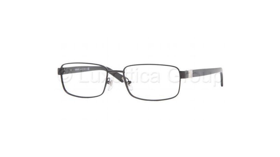 Versace VE 1155 Eyeglasses Styles - Black Frame w/Non-Rx 53 mm Diameter Lenses, 1009-5317
