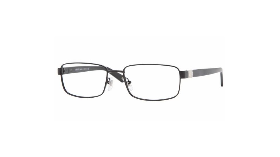 Versace VE 1155 Eyeglasses Styles - Black Frame w/Non-Rx 55 mm Diameter Lenses, 1009-5517