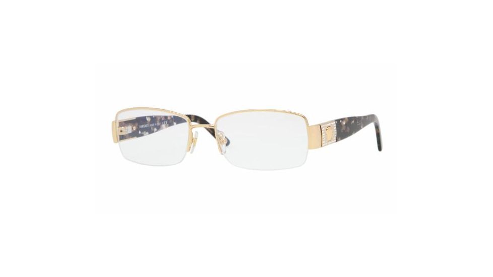 Versace VE1175B SV Prescription Eyeglasses, Gold Frame / 51 mm Prescription Lenses, 1002-5117