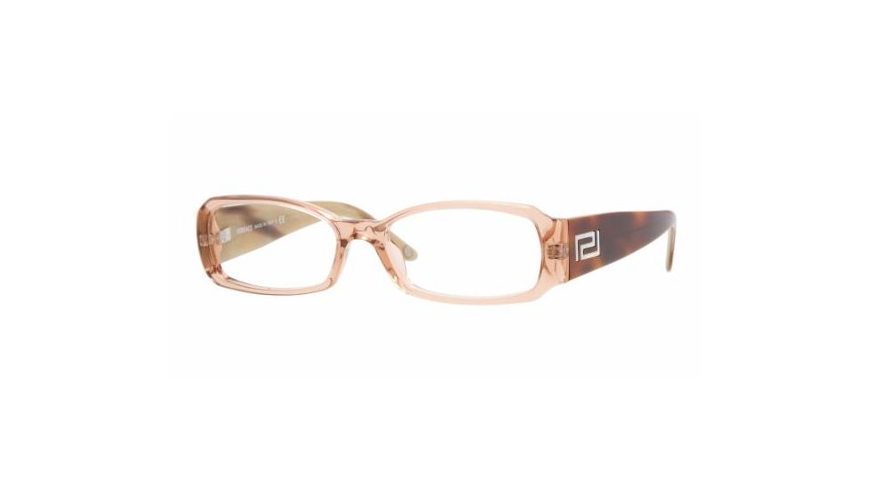 Versace VE3129H SV Prescription Eyeglasses Brown Transparent Frame / 53 mm Prescription Lenses, 772-5315
