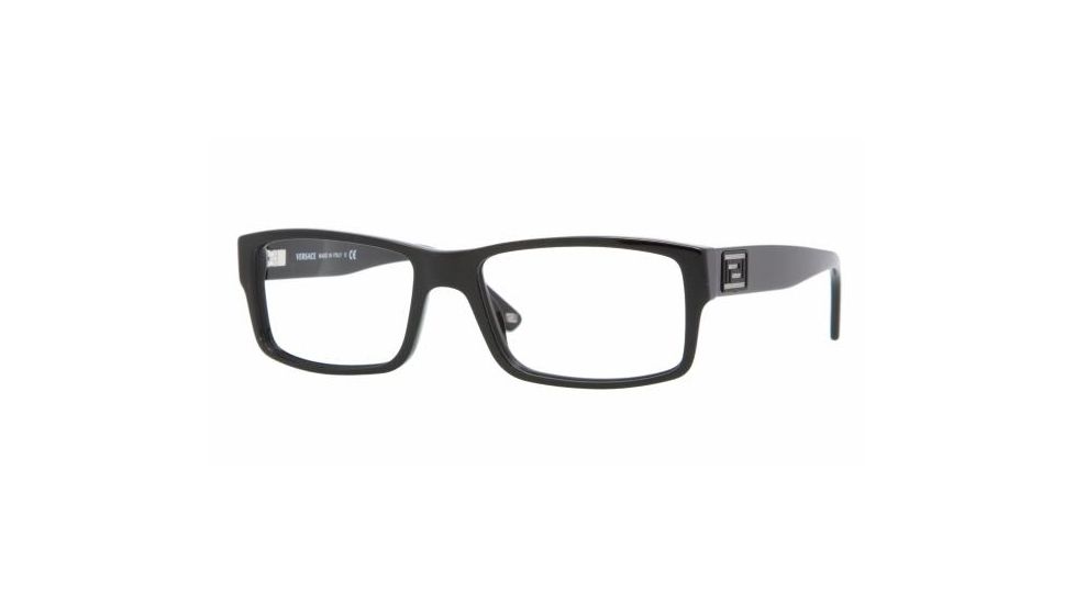 Versace VE3141 SV Prescription Eyeglasses - Black Demo Lens Frame / 53 mm Prescription Lenses, GB1-5317