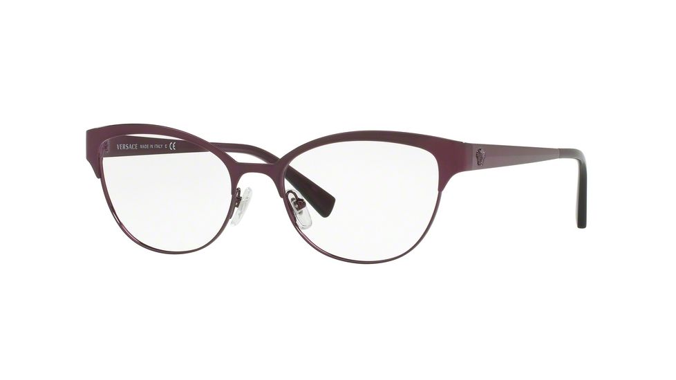 Versace VE1240 Progressive Prescription Eyeglasses 1397-53 - Plum Frame