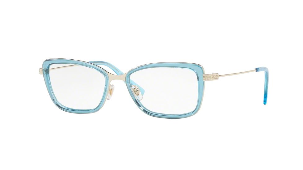 Versace VE1243 Eyeglass Frames 1403-52 - Pale Gold/blue Transp Frame