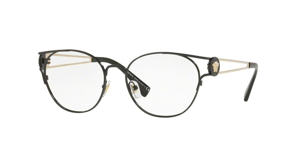 Versace VE1250 Eyeglass Frames 1009-52 - Black Frame