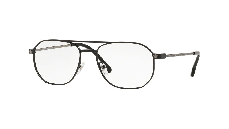 Versace VE1252 Progressive Prescription Eyeglasses 1261-53 - Matte Black Frame