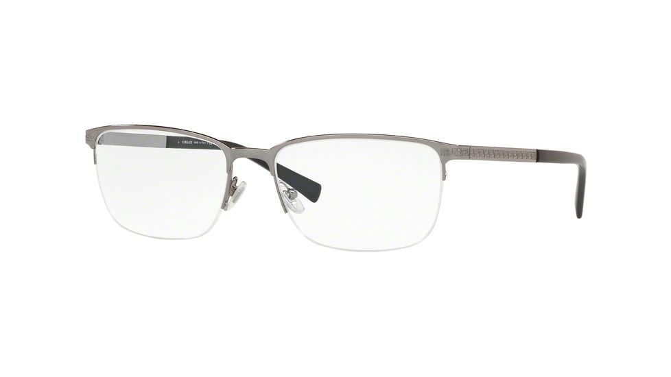 Versace VE1263 Progressive Prescription Eyeglasses, 53mm, Gunmetal, VE1263-1001-53-PRO