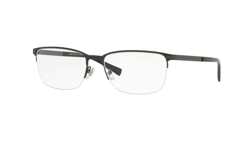 Versace VE1263 Progressive Prescription Eyeglasses, 53mm, Matte Black, VE1263-1009-53-PRO