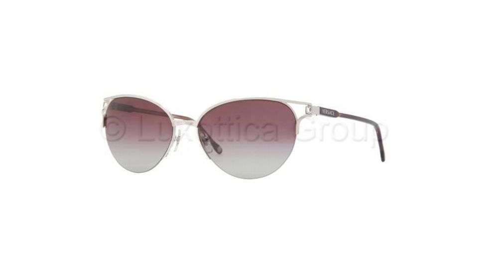 Versace VE2123B Sunglasses 10008H-5616 - Silver Frame, Violet Gradient Lenses