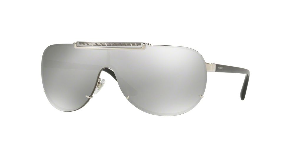 Versace VE2140 Sunglasses 10006G-40 - Silver Frame, Light Grey Mirror Silver Lenses