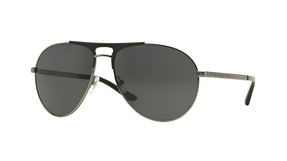 Versace VE2164 Single Vision Prescription Sunglasses VE2164-100187-60 - Lens Diameter 60 mm, Frame Color Gunmetal / Matte Black